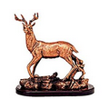 Walking Deer Copper Figurine - 9" W x 9" H